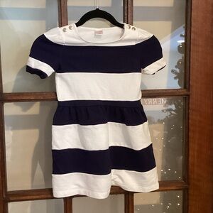 Gymboree Navy and White Striped Dress